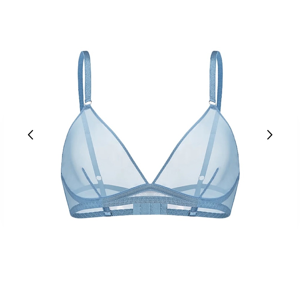 zhilyova mesh bra - triangle sheer with chartreuse straps - 34B - EUC - Picture 7 of 8
